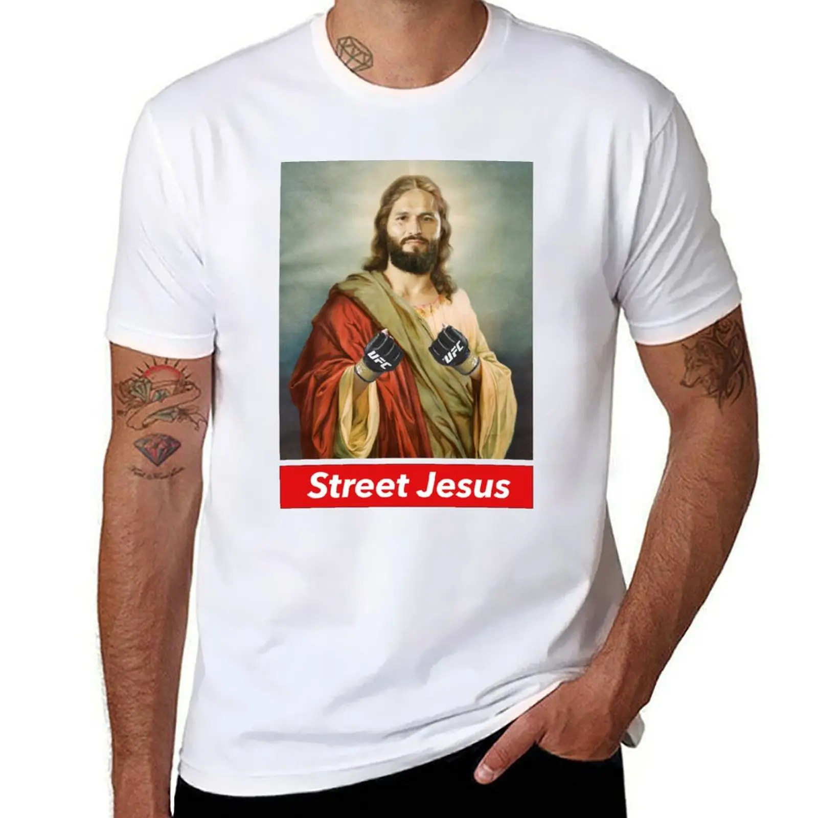 

Jorge Masvidal Street Jesus slogan T-Shirt man t shirt graphic man t shirt designer T-Shirt
