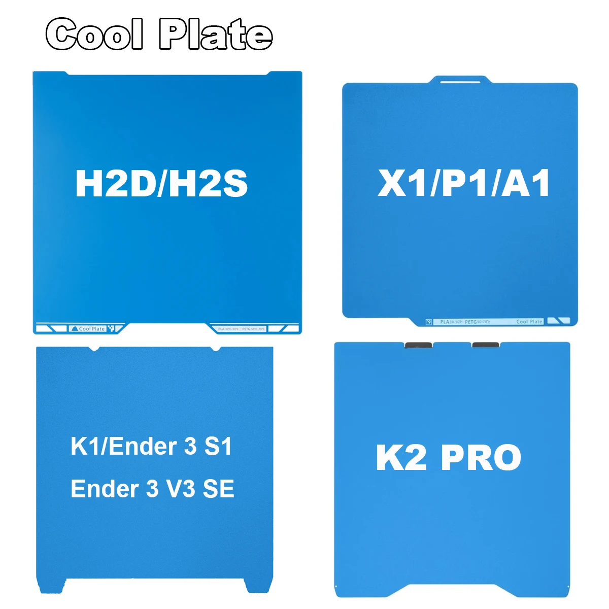 

Cool Plate For Creality K2 K1C 3D Printer Hotbed Spring Steel Sheet PEI For K2 Pro Heatbed Cool Plate For Bambu Lab H2D A1 X1 P1
