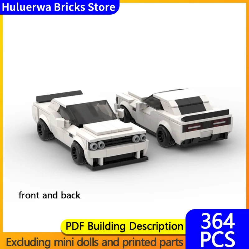 

Модель городской автомобиль MOC, строительные кирпичи SRT, демон, американский мускулистый автомобиль, модульная технология, детские праздничные подарки, сборка игрушек, костюм