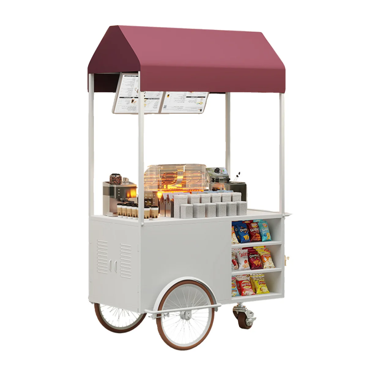 

Outdoor mobile snack stall dining car wrought iron float commercial stall trolley night market promotion sales display car