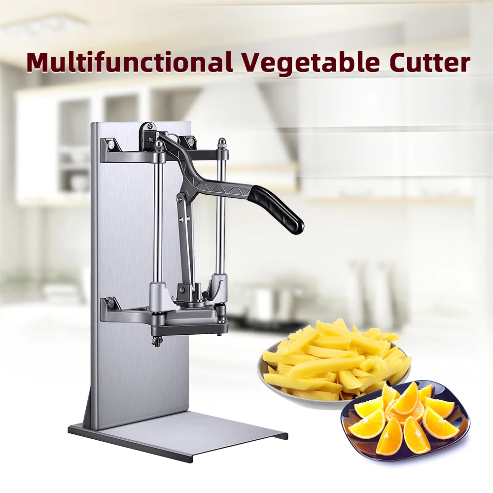 Manual Potato Cutter Multifunctional Vegetable Cutting Machine Vertical Fries Maker With 4 Blades Restaurant Kitchen Tools