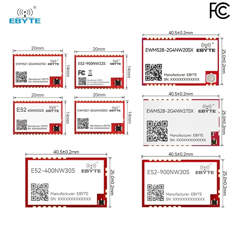 LoRa Mesh Wireless Module EBYTE E52 EWM521 22dBm High-Sensitivity Self-organizing Network Self-routing 2.4G/433/868/915MHz