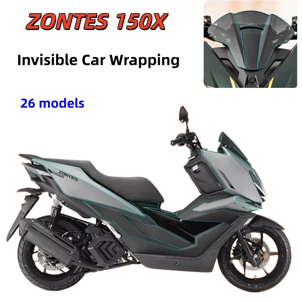 For 2026 ZONTES 150X invisible car wrap film modification parts, fuel tank protection stickers, motorcycle body accessories