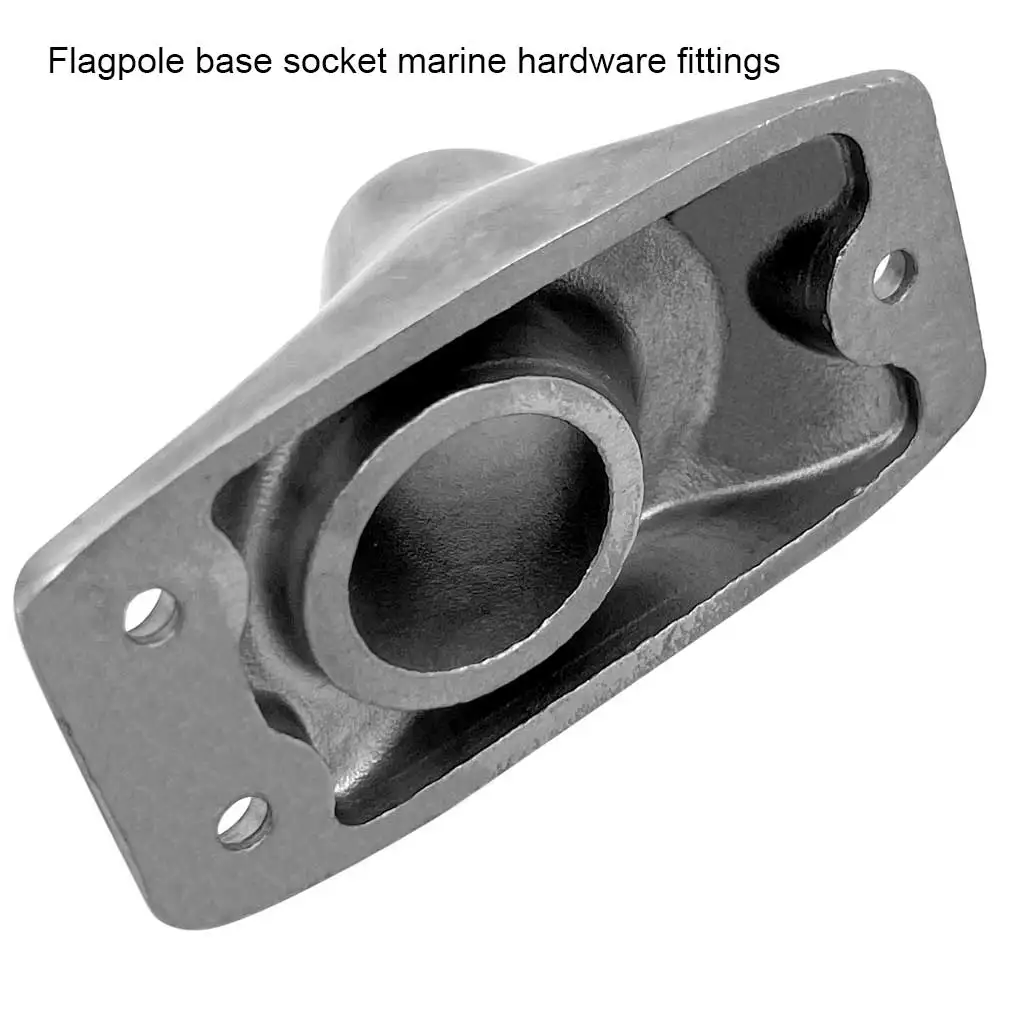 Flush Base Flag Socket Pole Mount Stainless Steel Fine Workmanship Handy Installation No Burrs Flexible Rustproof