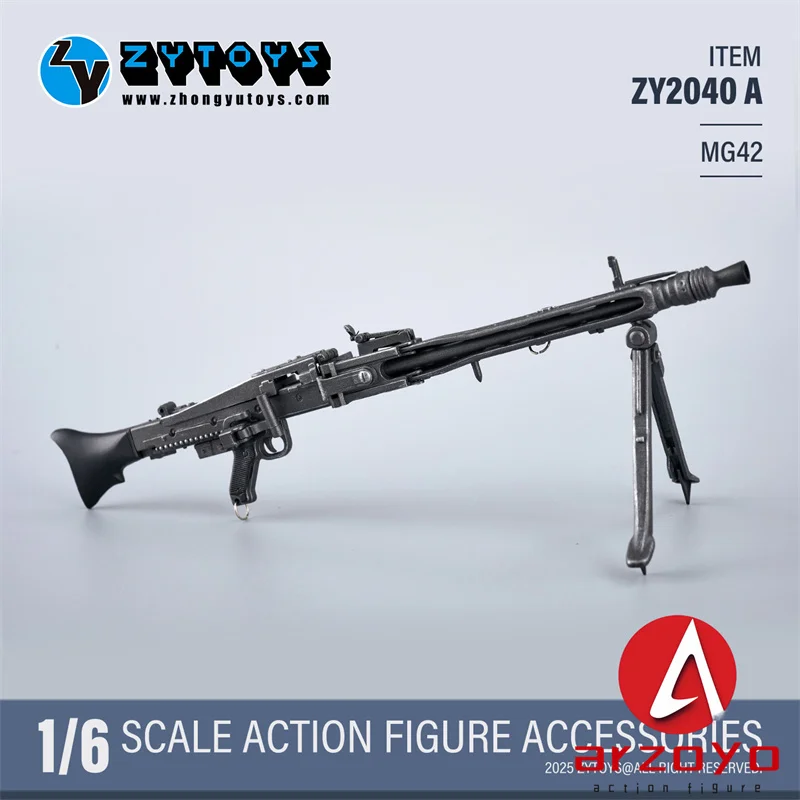 ZYTOYS ZY2040 Scala 1/6 MG42 Mitragliatrice Modello Materiale PVC Per 12 ''Action Figure Scena Accessorio Giocattoli Bambole