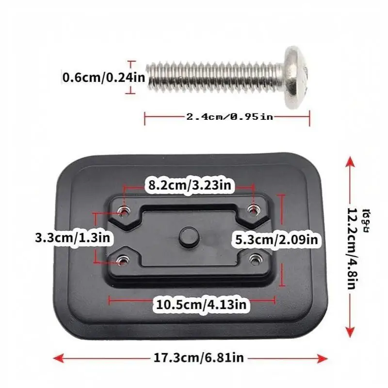 1 Stück aufblasbares Boot, Angelrutenhalter, feste Basis, PVC-Klebepad, Gummi, Boot, Angelkajak, Zubehör, Fischfinderhalterung, Befestigung – Detail 6