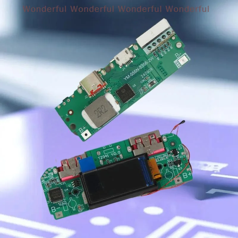 

LED Display 22.5W Fast Charging DIY Power Bank Charger Board, 3.7V Lithium Battery with PD QC VOOC Circuit Protection