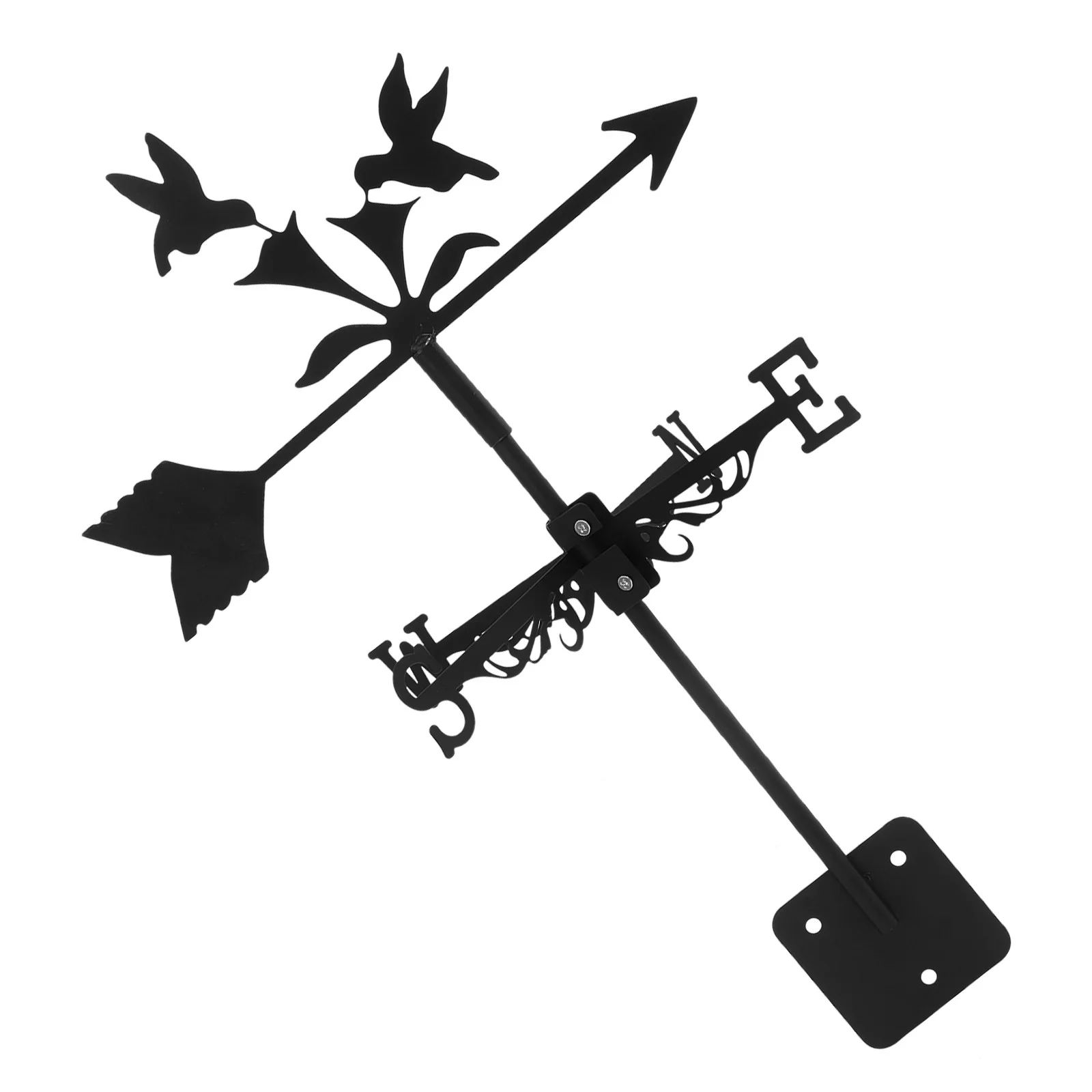 

Weather Vane Wind Direction Indicator for Outdoor Use Garden Deck Yard Decor Iron Weathervane Rotating Wind Gauge Metal Garden