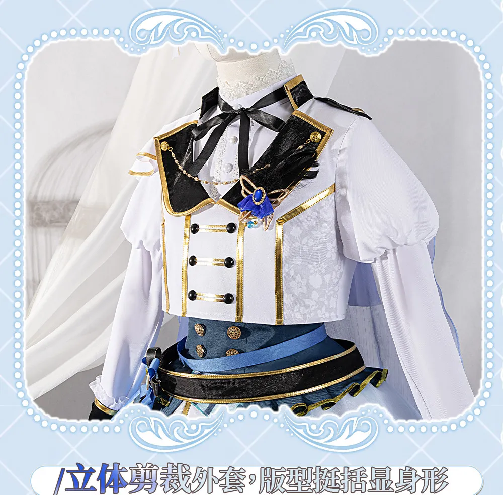 

BanG Dream! 10th Anniversary Morfonica Kurata Mashiro Cosplay Costume White & Blue Lolita Dress Full Set Outfits Clothes HCos