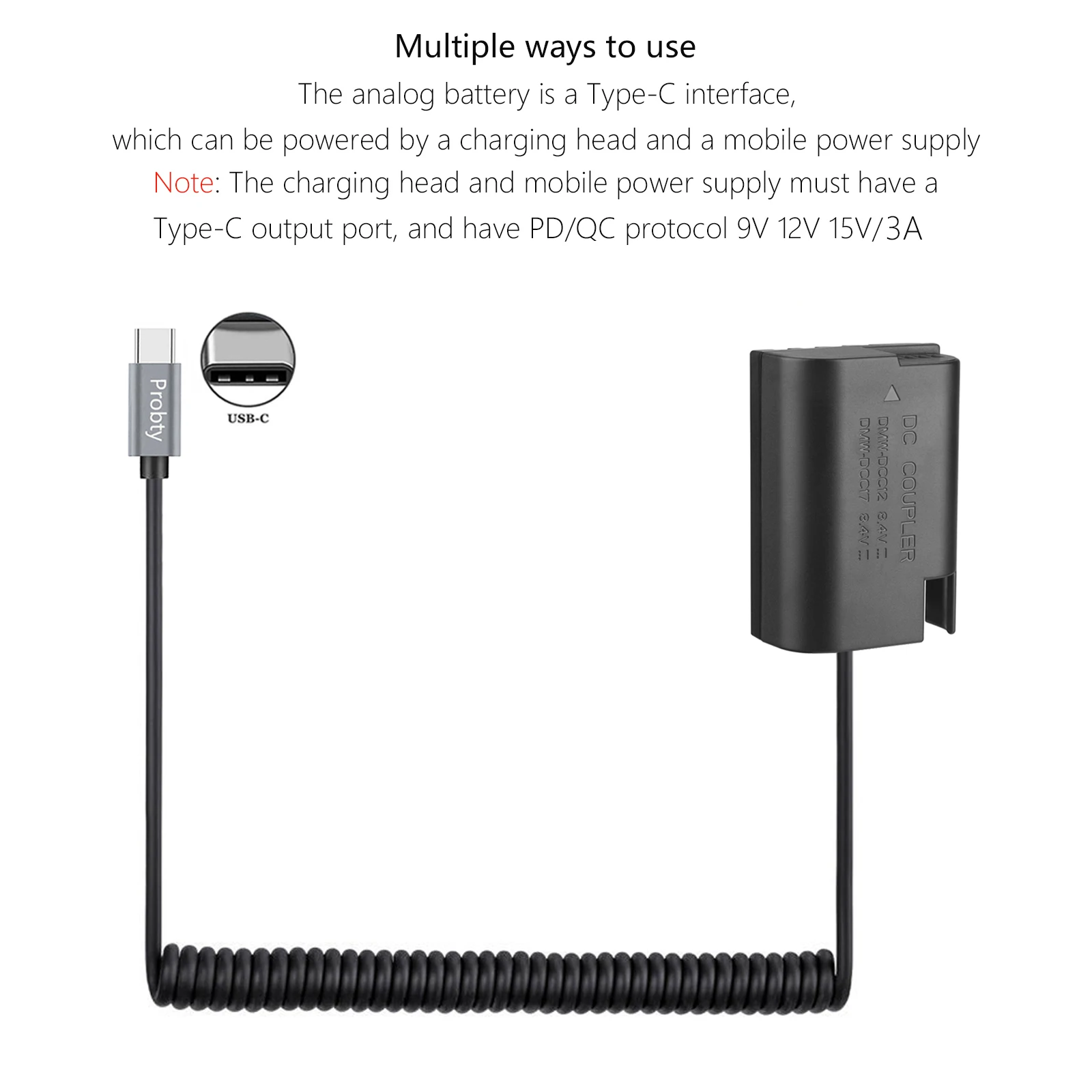 PD 20W نوع-C DMW-BLK22 الدمية بطارية DMW-DCC17 الطاقة محول لباناسونيك DC-S5 DC-S5K لوميكس S5 GH6