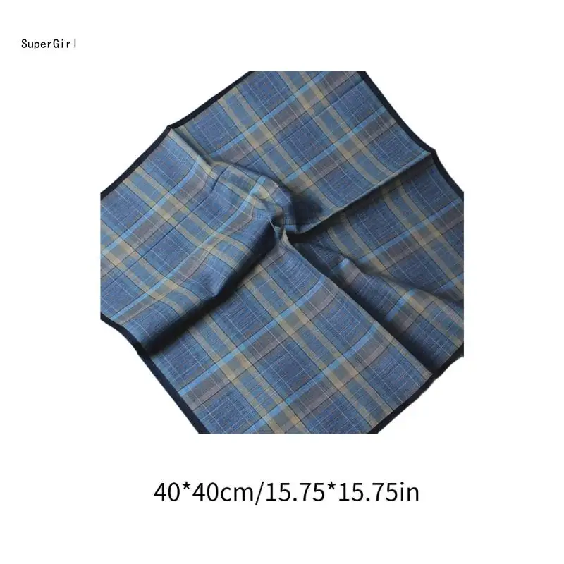 Lightweight Lattice Pattern Handkerchief for Wedding Business Handkerchief J78E