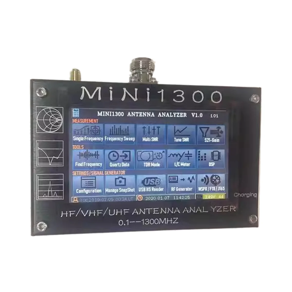 Imagem -03 - Mini Analisador de Rede Vetorial Portátil Onda Estacionária rf Multímetro Multifunções Antena 1.3g 1300