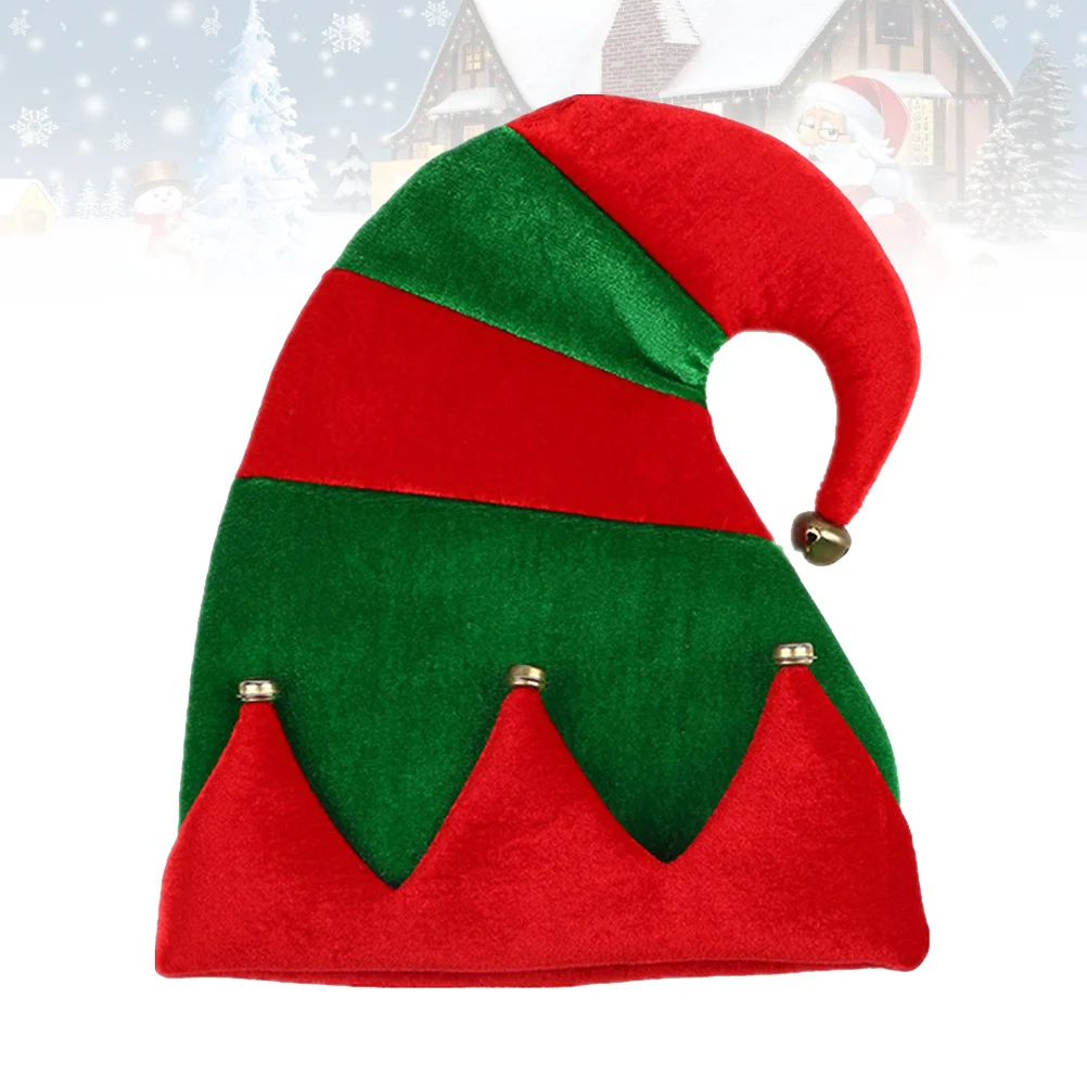 Chapeau de père noël cloche de noël, 1 pièce, couvre-chef de Cosplay rouge vert, décoration de fête de vacances, joli Costume pour adulte, chapeau de père noël