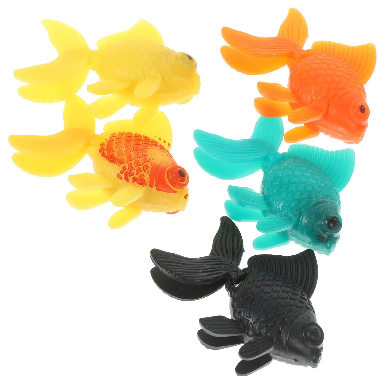 

5 Pcs Artificial Fish Tank Decorations Healthy Plastic 2 1 Inch Weight Movable Tail Aquarium Ornaments Pet Supplies