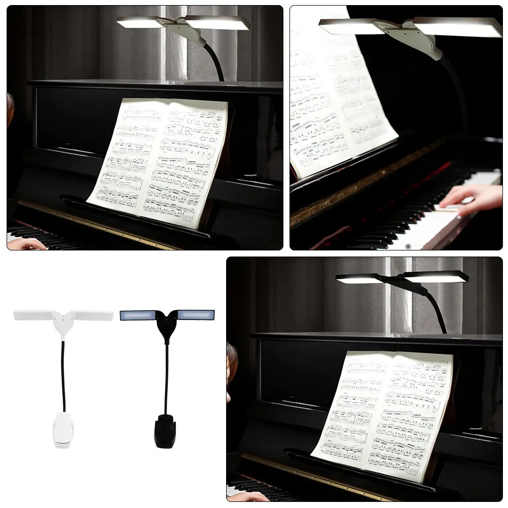 

2pcs Led Piano Lamp Clip Light For Music Score Reading Adjustable Desktop Studying Bedside Practical Gift