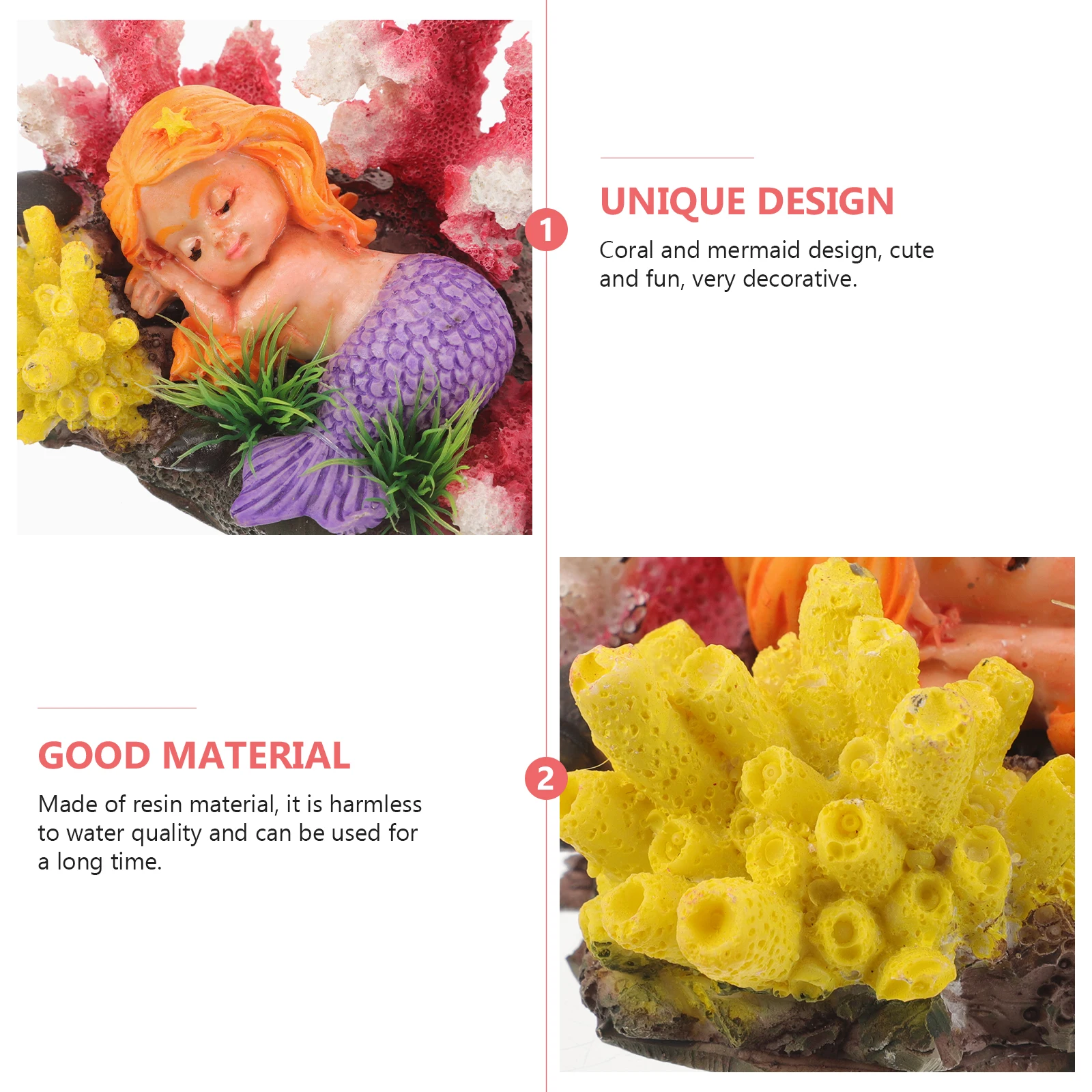 

Mermaid Coral Aquarium Decor Simulation Lying Underwater Coral Reef Ornament Fish Tank Decoration Aquarium Decor