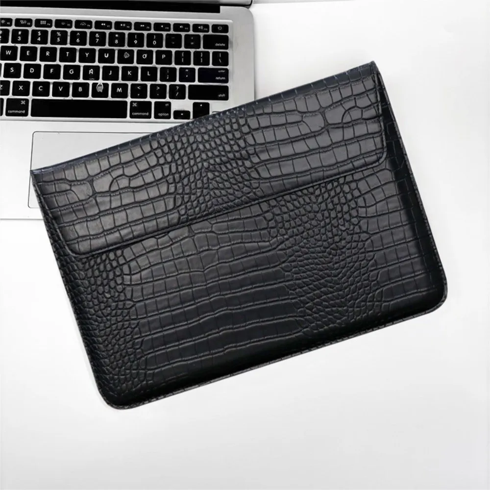 Magnetic Closure 13inch Laptop Bags Leather Bracket Laptop Sleeve Pouch Lightweight Waterproof Notebook Sleeve Office Use
