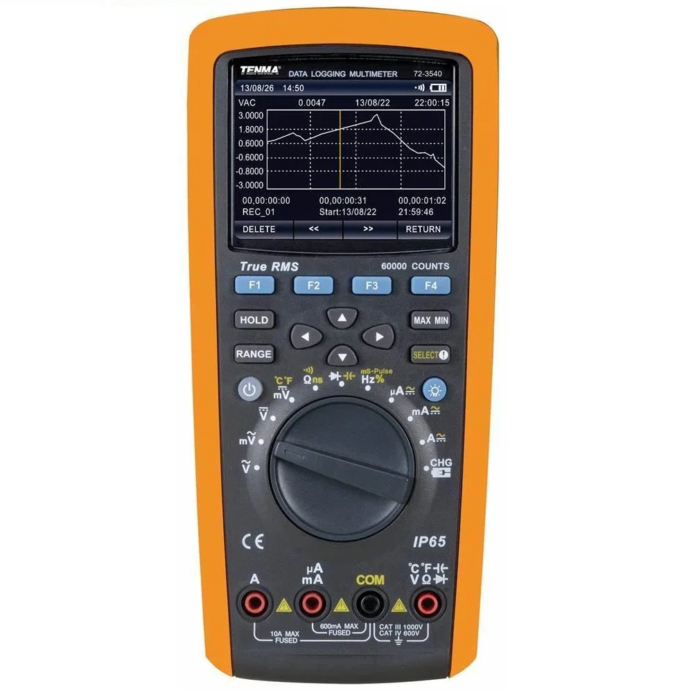 

TENMA 72-3540 Handheld Datalogging Digital Multimeter, 60000 Count, True RMS, 4.75 Digit