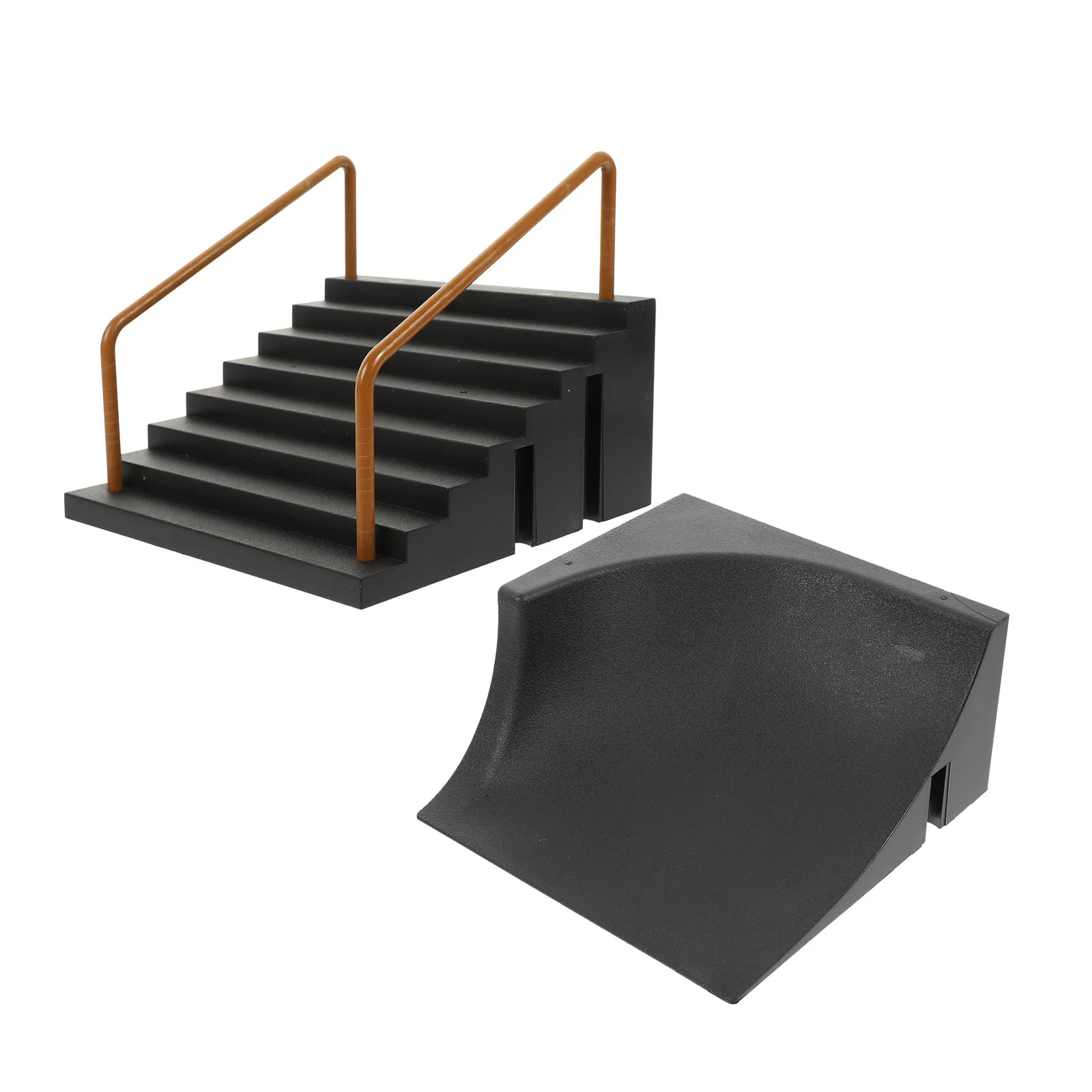 2個入り-フィンガーボード-スケートパーク用アクセサリー-フィンガーボード用障害物-ミニスケートボード-屋内用ランプ