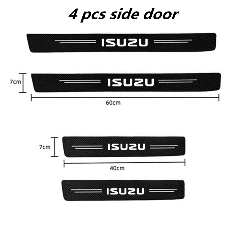 Carbon Fiber Anti Scratch Scuff Pedal for Isuzu D-MAX D MAX Dmax I II WFR VAN NFR ATV TROOPER Car Door Sill Protector Stickers