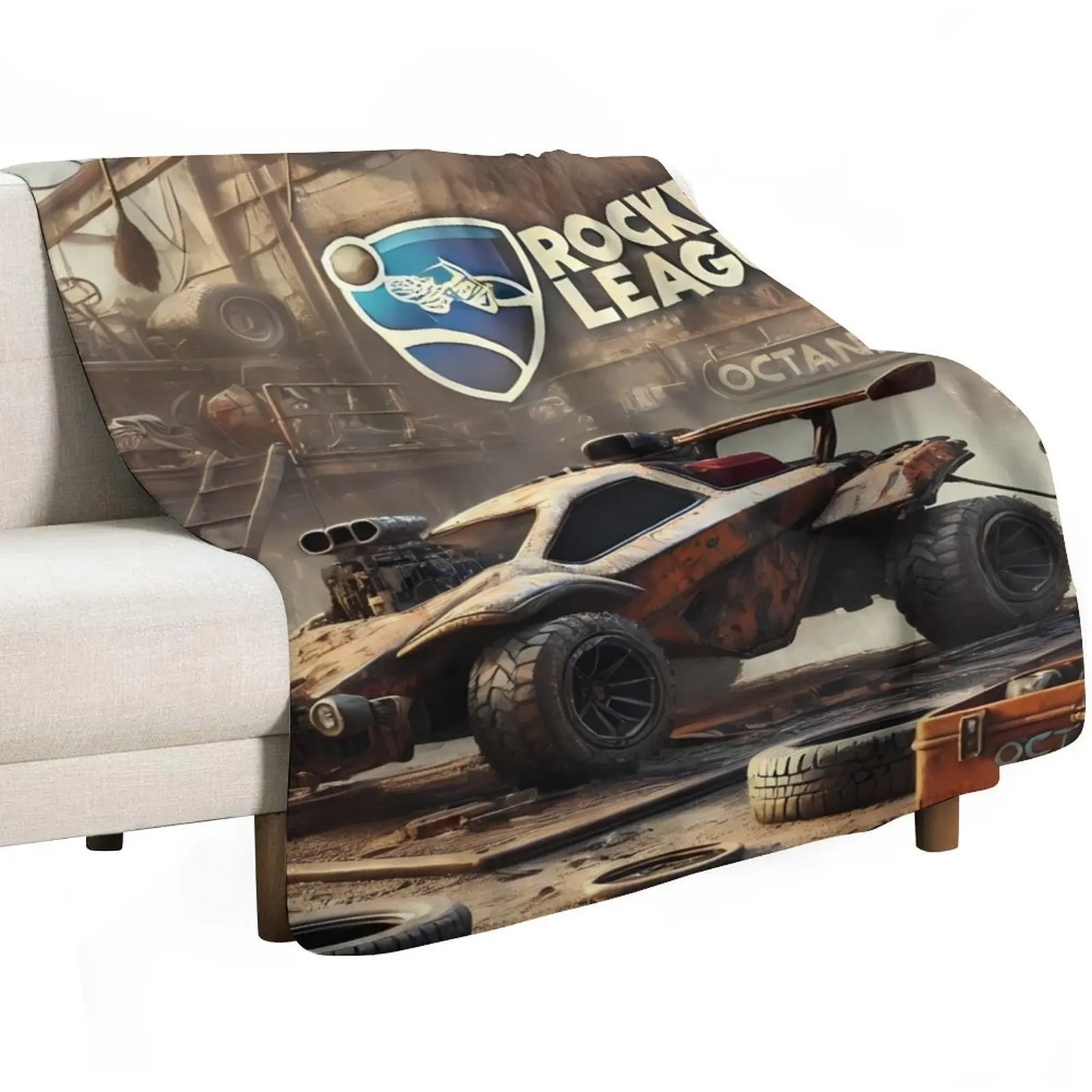 أوكتان من Rocket League في أرض القاحل المروع المروع رمي بطانية للأطفال الرضع رقيقة السفر أنيمي البطانيات
