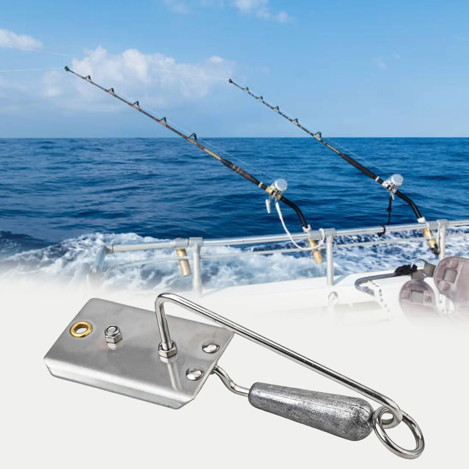 الصيد التصيد مجلس 12/13/18.2 سنتيمتر الفولاذ المقاوم للصدأ قابل للتعديل عمق التحكم التصيد الغوص مجلس قارب الصيد لوحة أجزاء #6