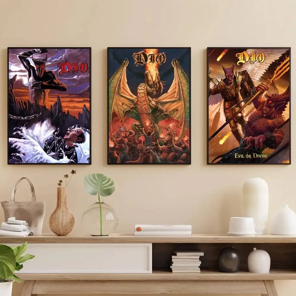 ملصق Holy Diver D-Dio ملصق فني ذاتي اللصق مقاوم للماء لغرفة المقهى والبار