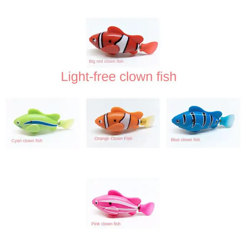 Jouets de bain LED pour bébé, jouets de poisson colorés interactifs, jouets de poisson en plastique, cadeau de bain scénique