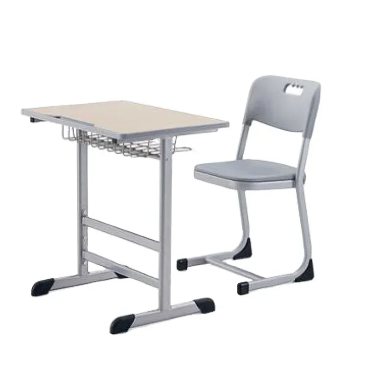 2026 Modern Design School Furniture Multi-layer Fireproof Plywood Desk and Chair Highschool Student Desk