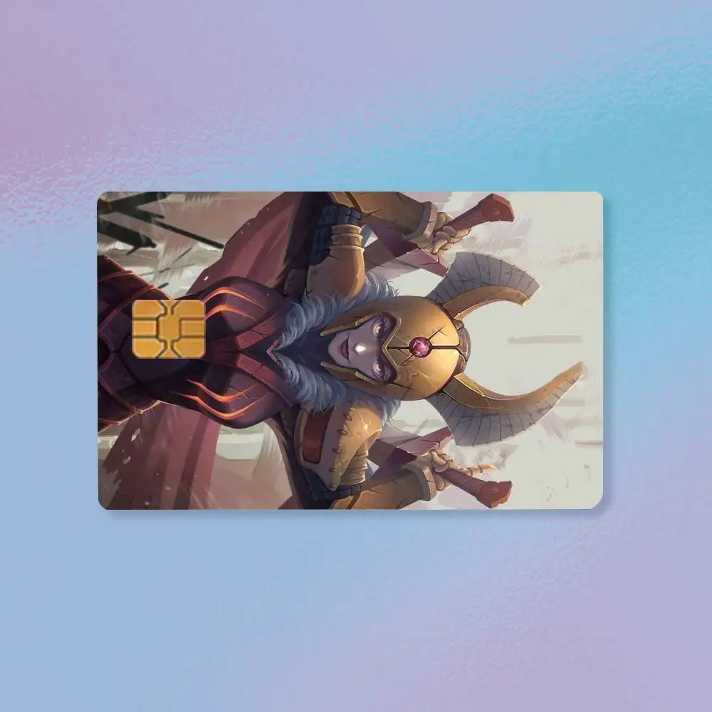 D-Dota 2 Game Cool  Credit Card HD Stickers Premium matte film effectively prevents fingerprints and daily abrasion.