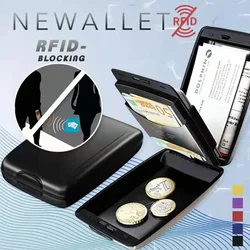 Card Case Dust-proof Waterproof Mini Large Capacity Anti-theft Protective Aluminum Alloy Pocket Credit Card Holder for Outdoor