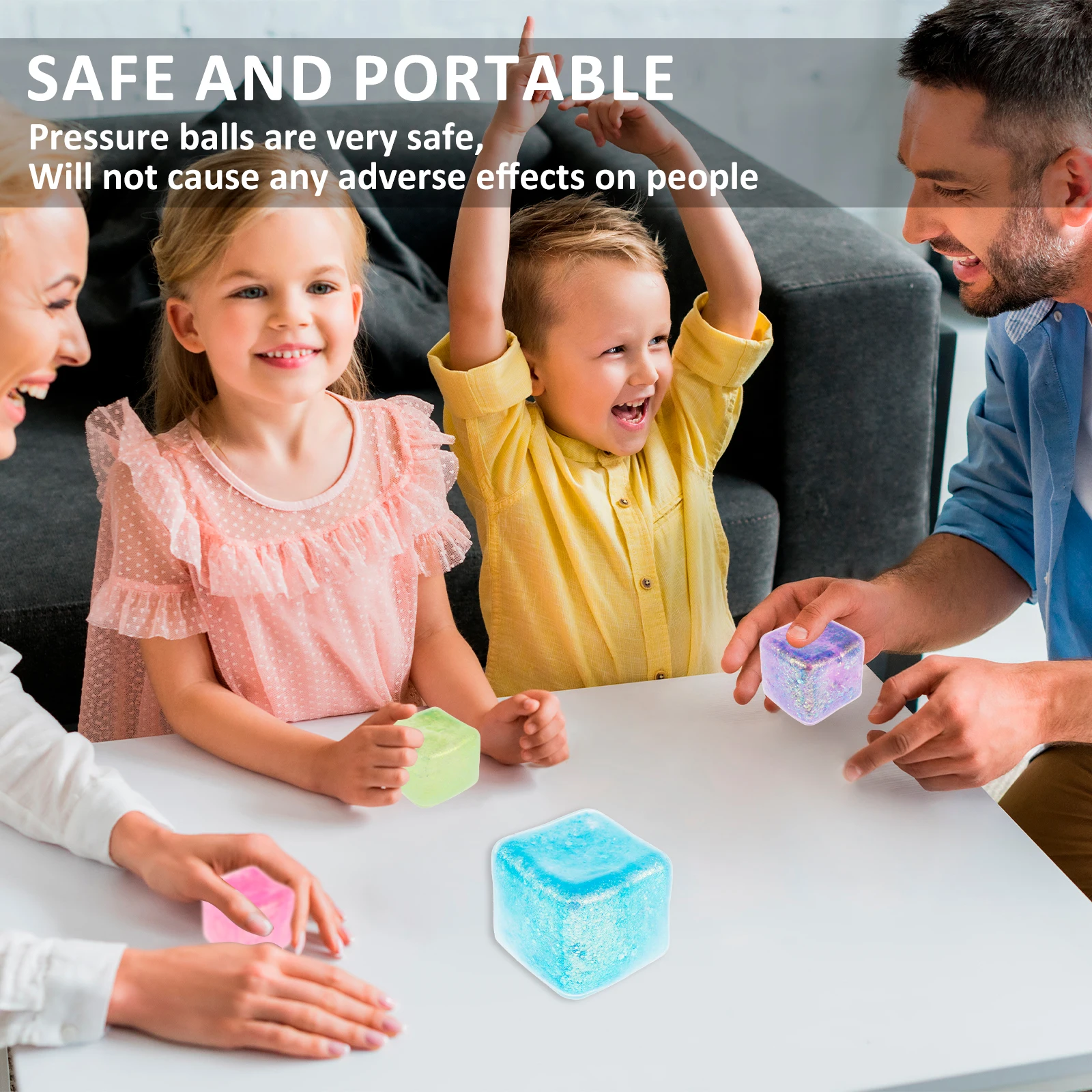 كرة ترتر بطيء الارتداد من TPR مضادة للإجهاد ، لعبة مالتوز الناعم ، لعبة قرصة ، مرنة للإغاثة ، عصر ملون ، تخفيف الضغط ، 4 #6