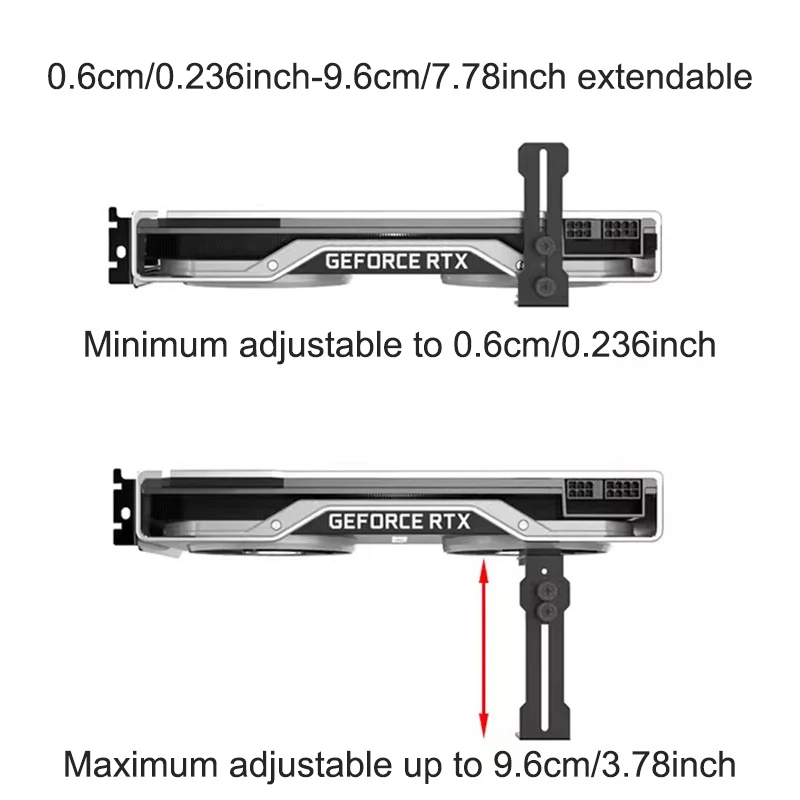 GPUHOLD Graphics Card Holder Adjustable Video Card Bracket GPU Holder for ITX/ATX Desktop PC Case Accessory Prevent Sagging