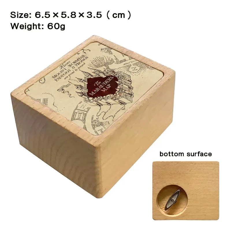 Harry Potter Wooden Hand-cranked Music Box Creative Personalized Gift Children\'s Movable Toy Decorative Kawaii Music Box