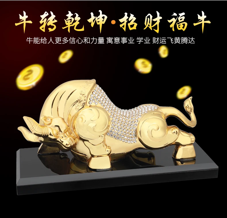 HOME OFFICE SHOP CAR Efficacious Talisman Protection # Money Drawing GOOD LUCK Safe gold cattle bull Taurus FENG SHUI statue