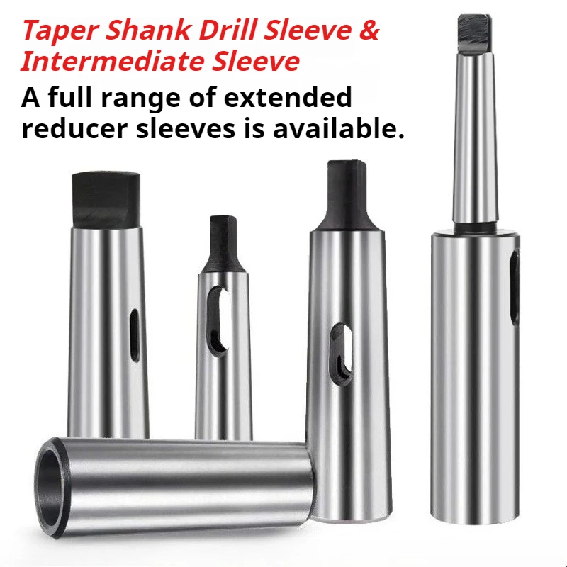Mohs taper extension sleeve joint, Mohs taper joint, extended reducing drill sleeve MT1 / MT2 / MT3 / MT4