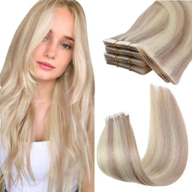 

Moresoo Seamless Hair Injection Tape in Extension Real Human Virgin Hair Brazilian Straight Invisible Tape in Hair 10A Grade