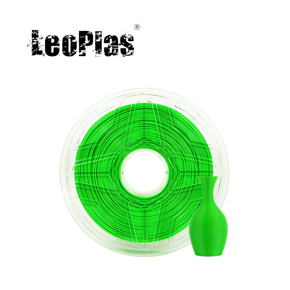 LeoPlas Green TPU Filament Flexible 1.75mm 1kg 95A Shore Hardness For FDM 3D Printer Consumables Printing Supplies