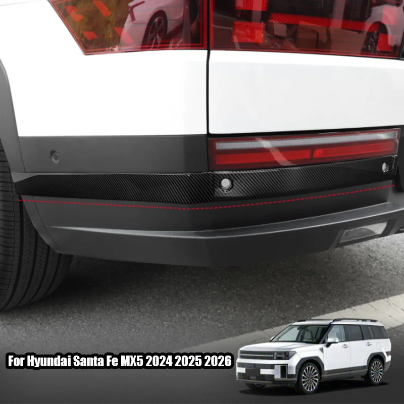 Carbon fiber pattern car front and rear bumper protective package corners For Hyundai Santa Fe MX5 2024 2025 2026