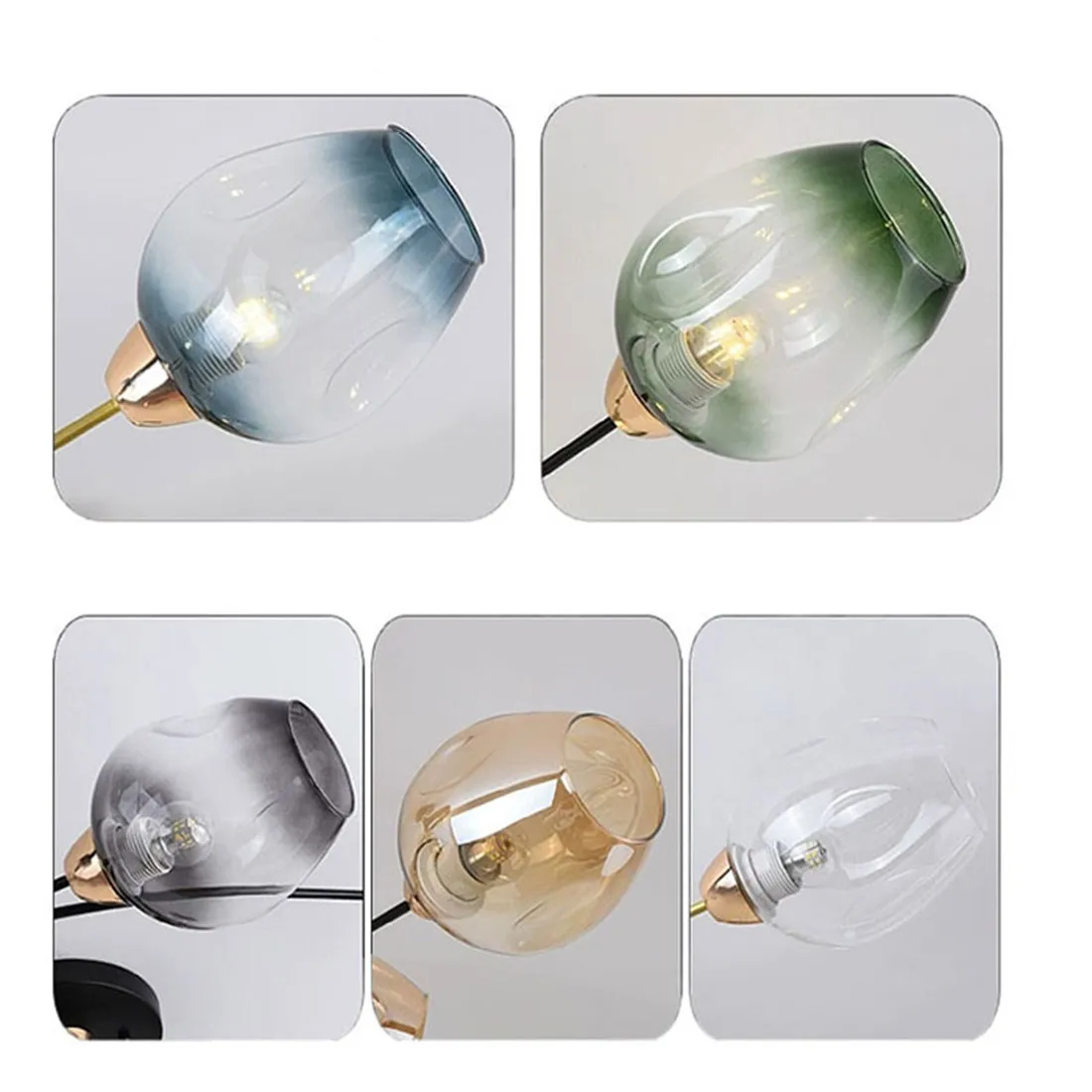 D15cm D18cm Concave Glass Shade Replacement for DNA Magic Bean Lights Cover 4.5cm opening fitter lampshade for E27 screw socket