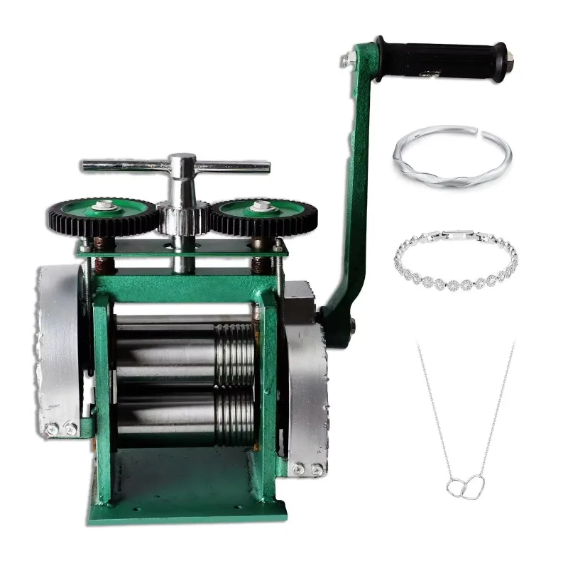 High Quality Mini Hand-Operated Sheet Square Jewelry Gold Silver Metal Making Rolling Mill Machine Equipment