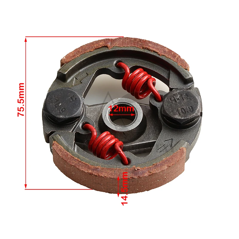 49CC Mini Moto Heavy Duty Clutch 2 Shoe 2 Spring For Off-road Quad ATV Pocket Racing Bike Parts CRX50 Coyote