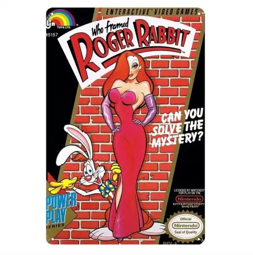 1pcs,Who Framed Roger Rabbit Nes Video Game Metal Poster Tin Sign