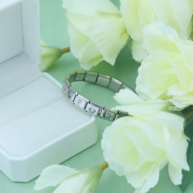 Hapiship Women 2024 New Queen Crown Beauty Bag Charm collegamenti italiani Fit 9mm bracciale in acciaio inossidabile che fa gioielli fai da te DJ1053