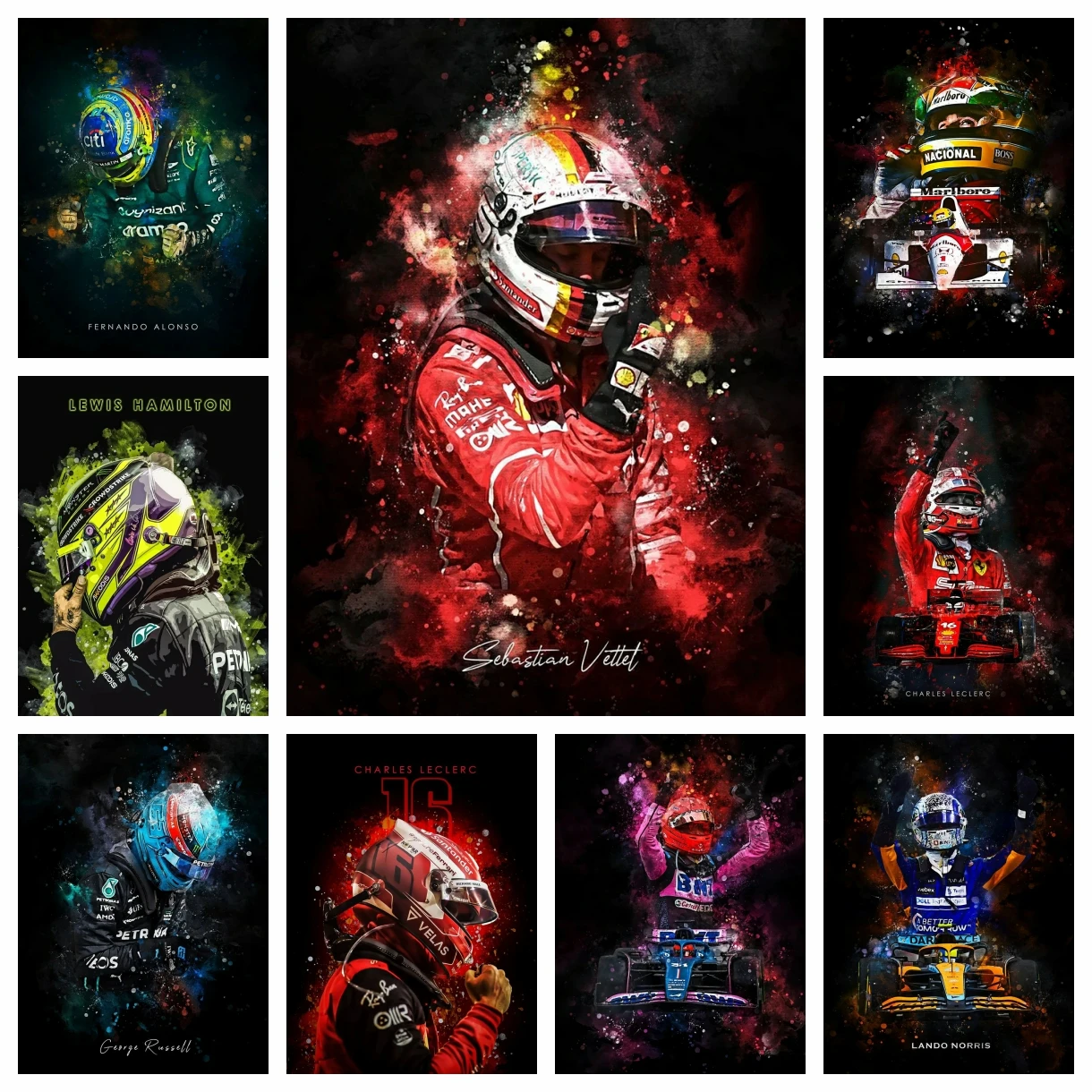 Diamant-Gemälde, Racer-Legende, Diamant-Mosaik, voller Bohrer, Aquarell, ästhetische Wandkunst für Heimdekoration
