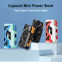 Mini Power Bank 10000mAh with Type C Plug Digital Display Portable Charger Powerbank for iPhone Samsung Xiaomi External Battery