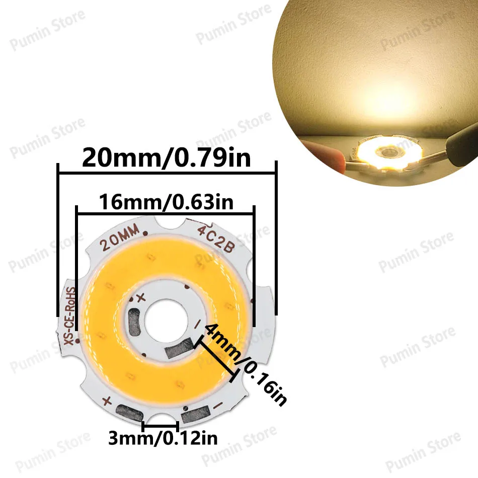 Angel Eyes 12V LED COB Runde Ring-Glühbirne Lichtquelle Warmweiß Kaltweiß 20-120mm LED-Chip-Modul Dekorative Heimbeleuchtung Deckenlampe