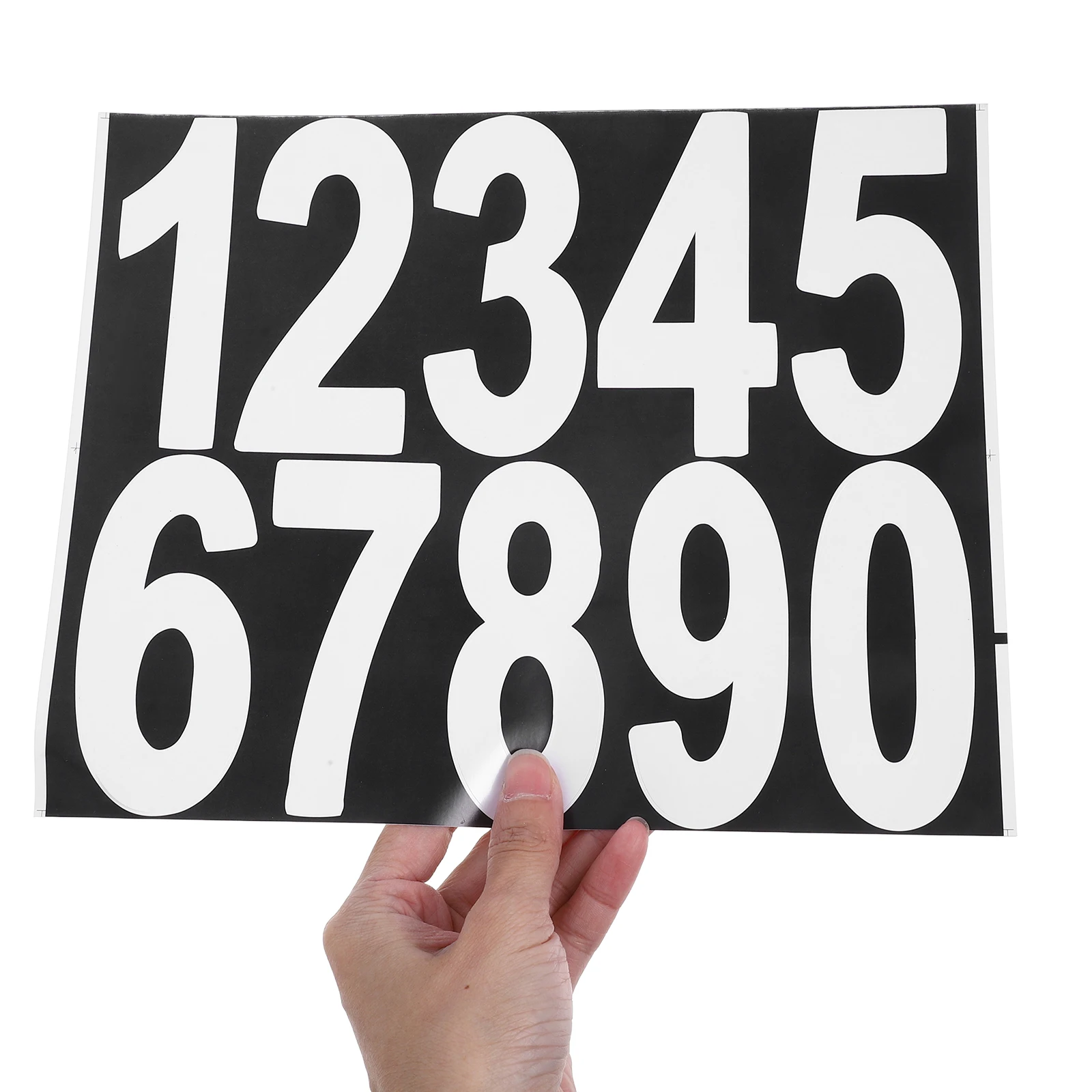 8pcs 8 Sheets Can Stickers 4 Inch White PVC Mailbox Letters Numbers Mailbox Letter Stickers Practical Versatile