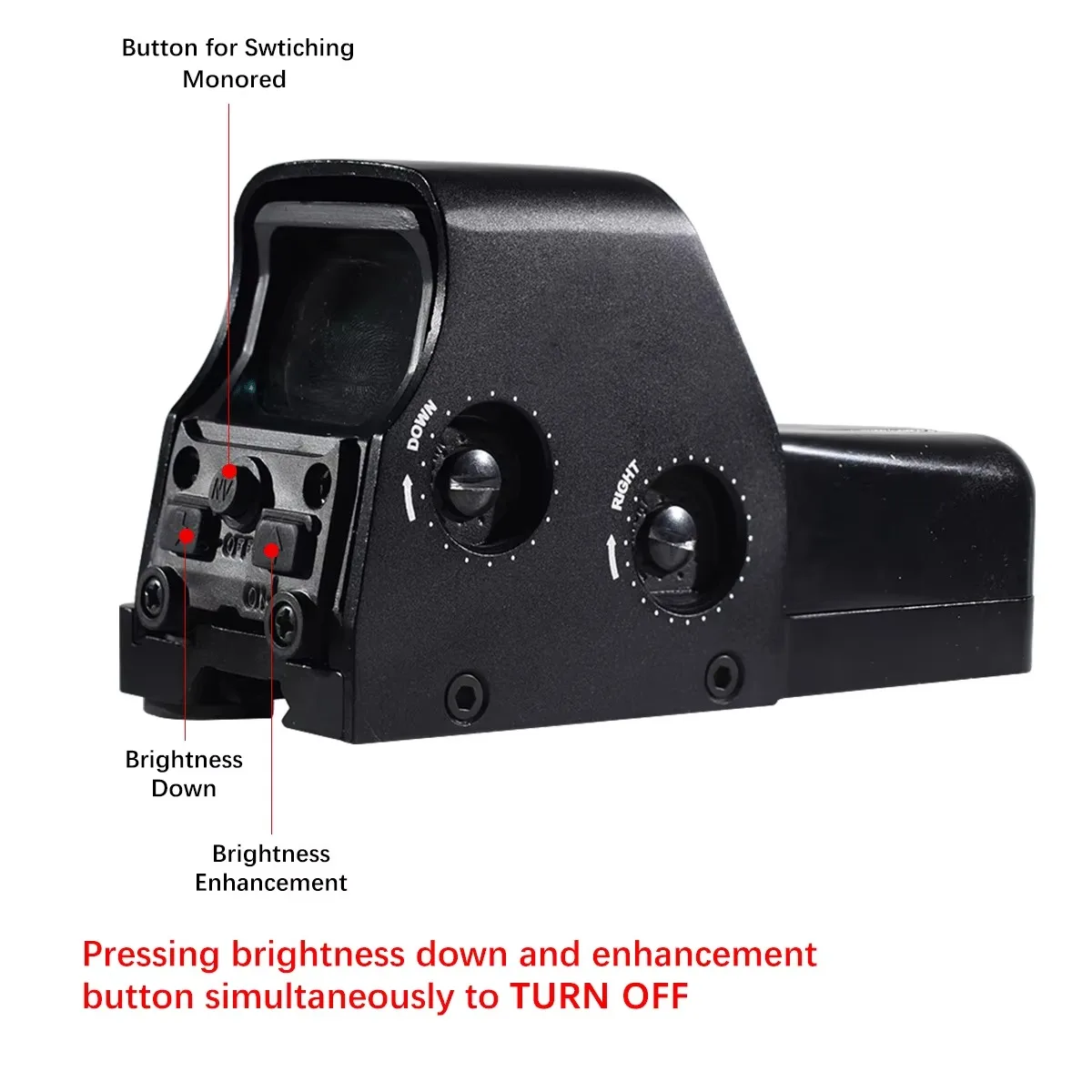 E*t*ch 553 Red Green Dot Holographic Sight Hunting Reflex Dot Quick Disassembly Sight Tactical Scope Collimator