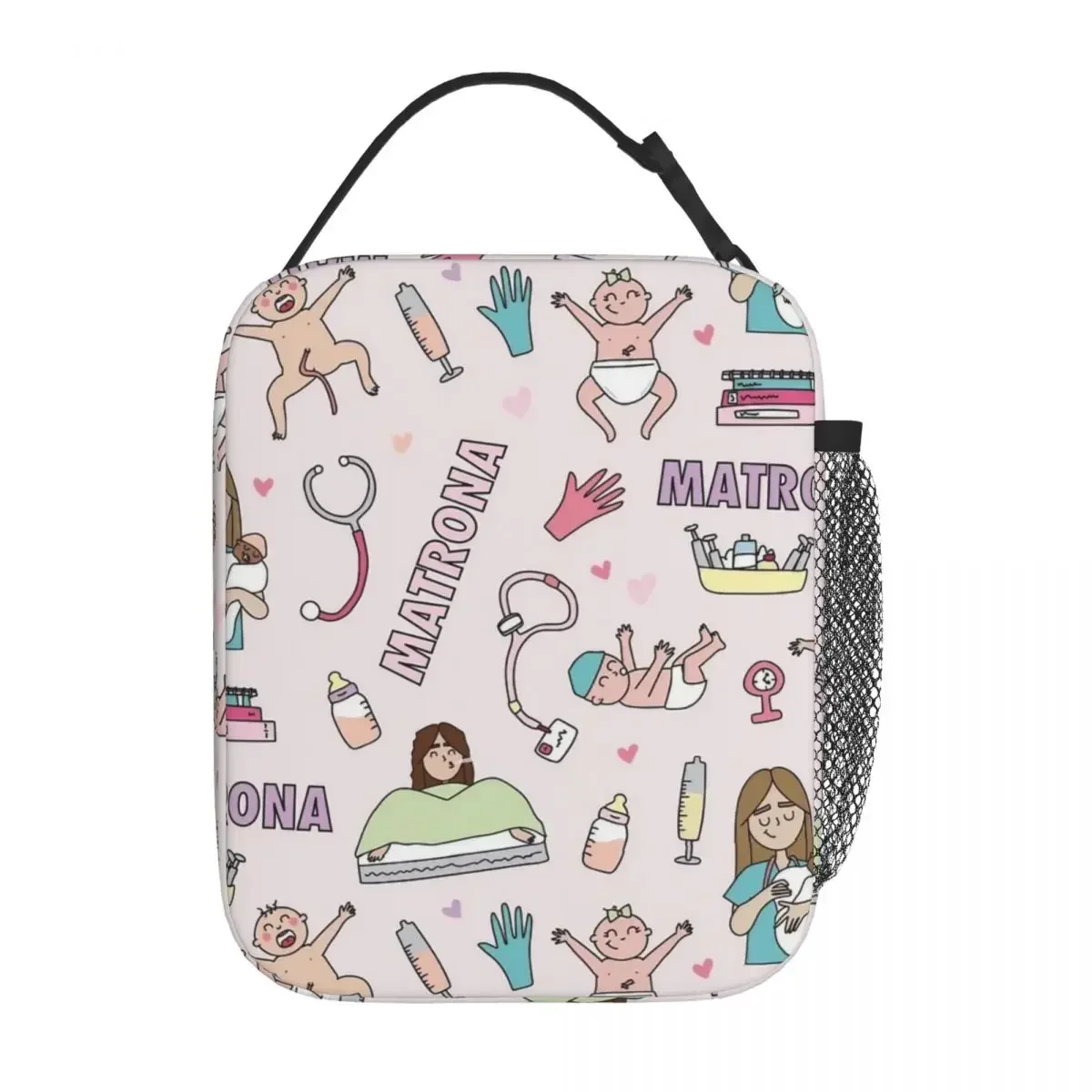 

Cartoon Doctor Nurse Insulated Lunch Bag Enfermera En Apuros Food Container Bags Reusable Cooler Thermal Lunch Boxes For Picnic